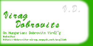 virag dobrovits business card